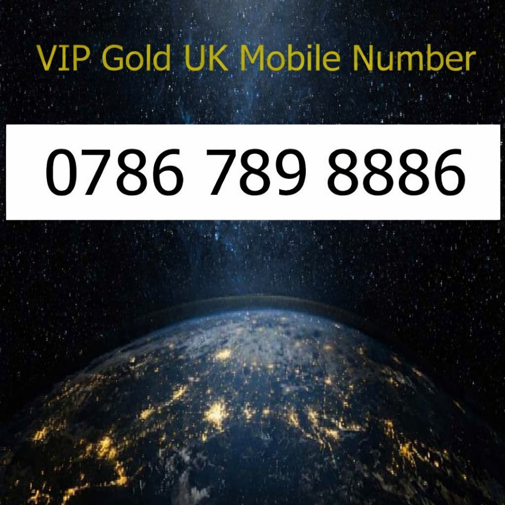 0786 789 8886 - Bismillah VIP Gold UK Mobile Number – Easy to Remember SIM Card – Business or Personal Use – PAYG, Physical SIM kit