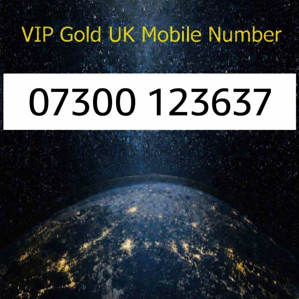 07300 123637 - VIP Gold UK Mobile Number – Easy to Remember SIM Card – Business or Personal Use – Triple Cut, PAYG, Physical SIM kit