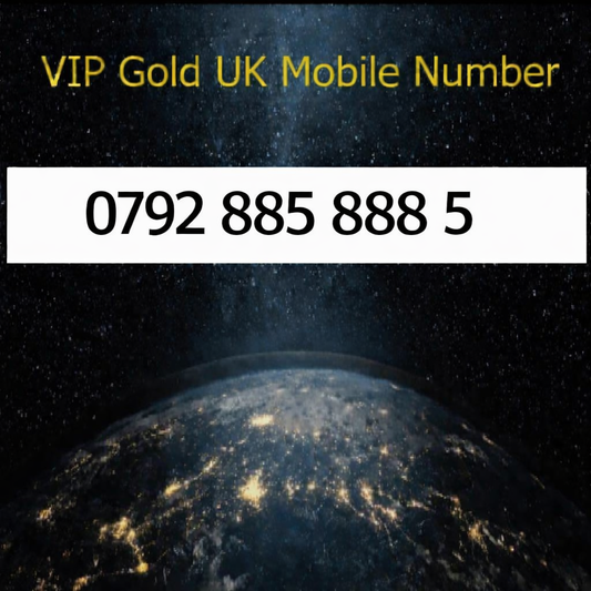 0792 885 8885 - VIP Gold UK Mobile Number – Easy to Remember SIM Card – Chinese 888 Lucky – Triple Cut, PAYG, Physical SIM kit
