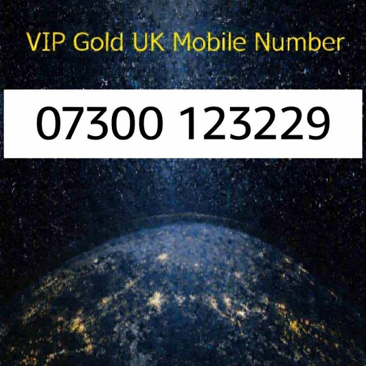07300 123229 - VIP Gold UK Mobile Number – Easy to Remember SIM Card – Business or Personal Use – Triple Cut, PAYG, Physical SIM kit
