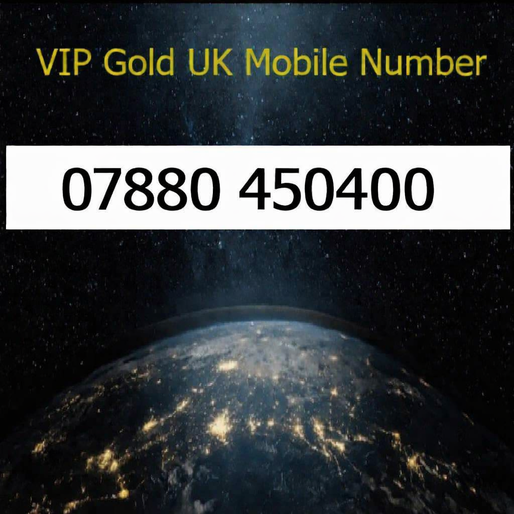 07880 450400 - VIP Gold UK Mobile Number – Easy to Remember SIM Card – Triple Cut, PAYG, Physical SIM kit