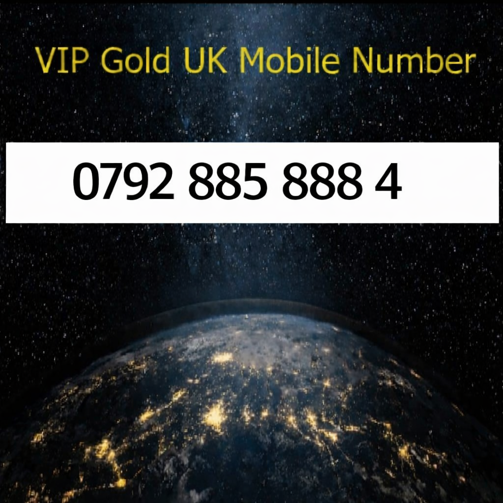 0792 885 8884 - VIP Gold UK Mobile Number – Easy to Remember SIM Card – Chinese 888 Lucky – Triple Cut, PAYG, Physical SIM kit